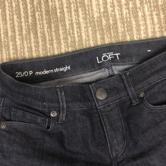 JEANS, Ann Taylor Loft - straight cut, 25 0 Petite - Picture 3 of 3